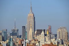 20 The Manhattan Skyline Including The Empire State Building And The GE Building From The Walk Across New York Brooklyn Bridge.jpg